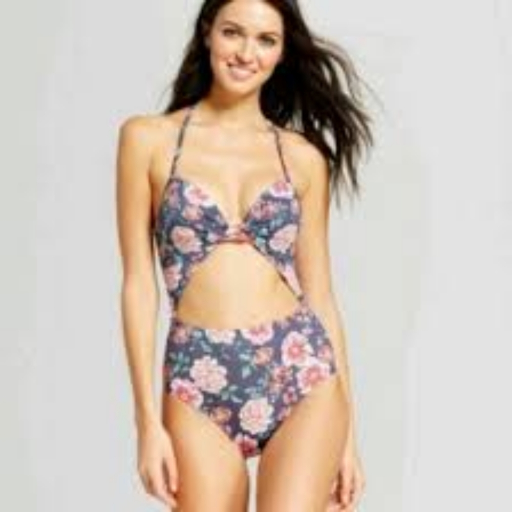 SHADE & SHORE floral one piece swimsuit